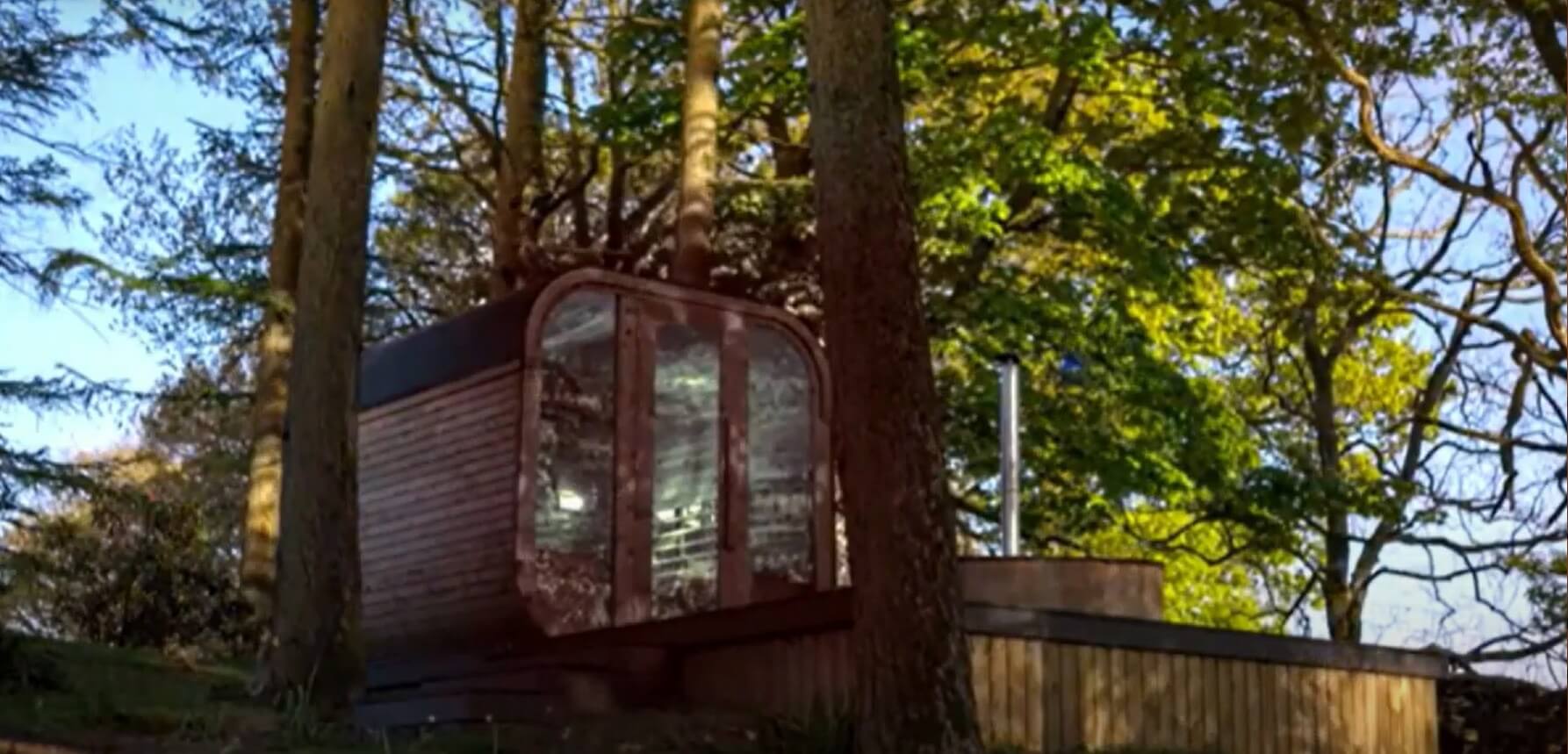 Backyard sauna installation for an outdoor wellness space