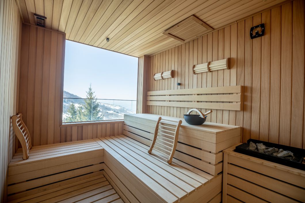 Custom outdoor sauna built and installed in Columbus Ohio