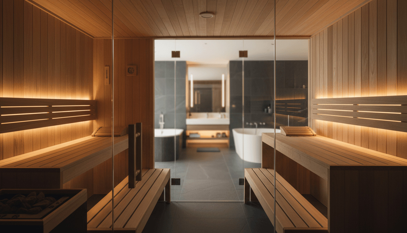 Custom sauna built for a Virginia Beach home