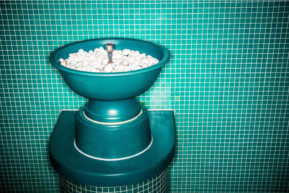 Modern tiled steam room
