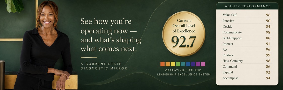 Personal Excellence Profile — see how you're operating now and what's shaping what comes next