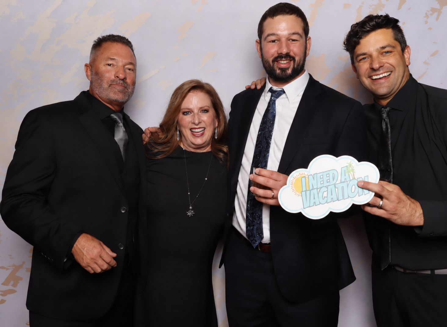 Corporate event attendees engaging with a Photo-N-Go photo experience
