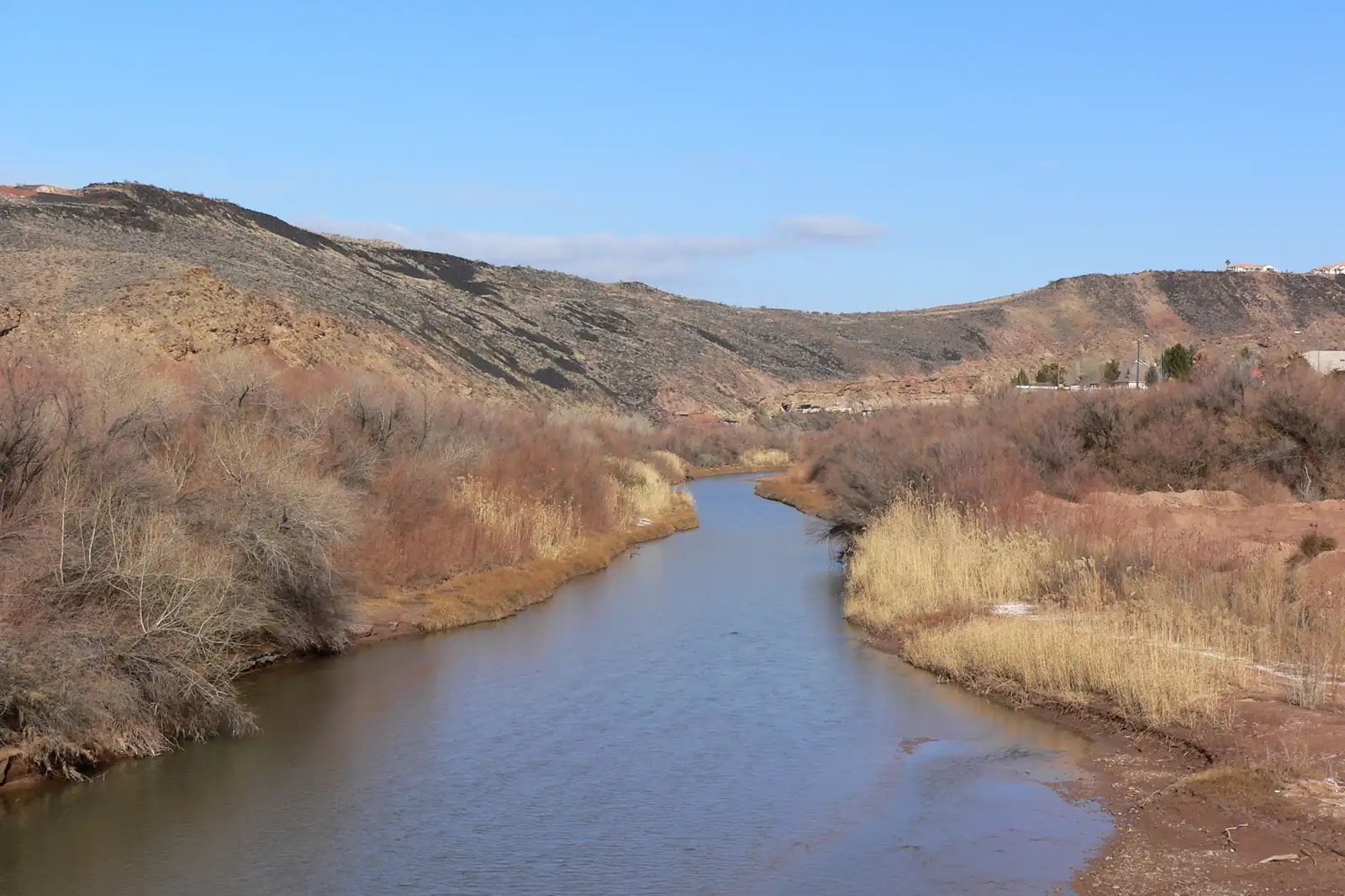 The Virgin River at Washington Fields Drive in St. George, Utah