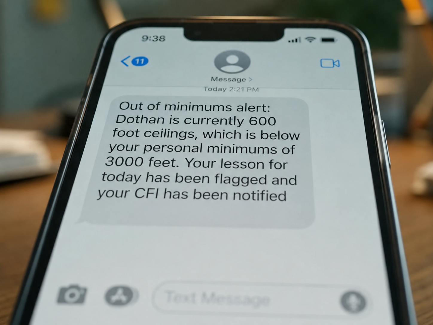 Live weather text alert