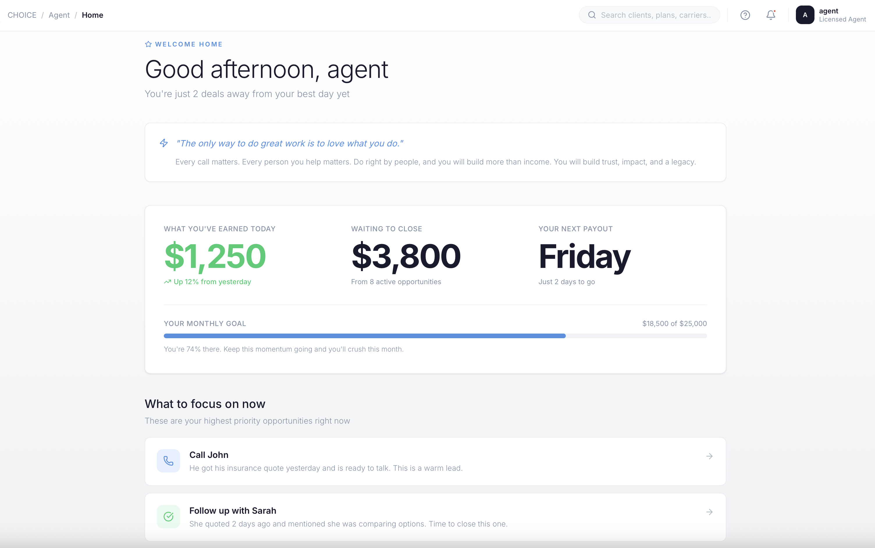 Home Dashboard