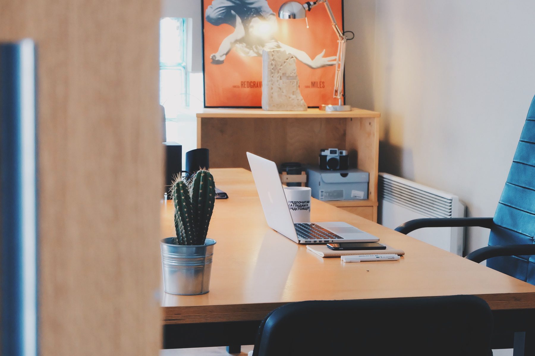 Laptop on a desk