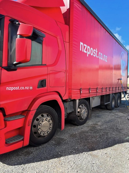 Exterior truck wash showing clean and polished finish