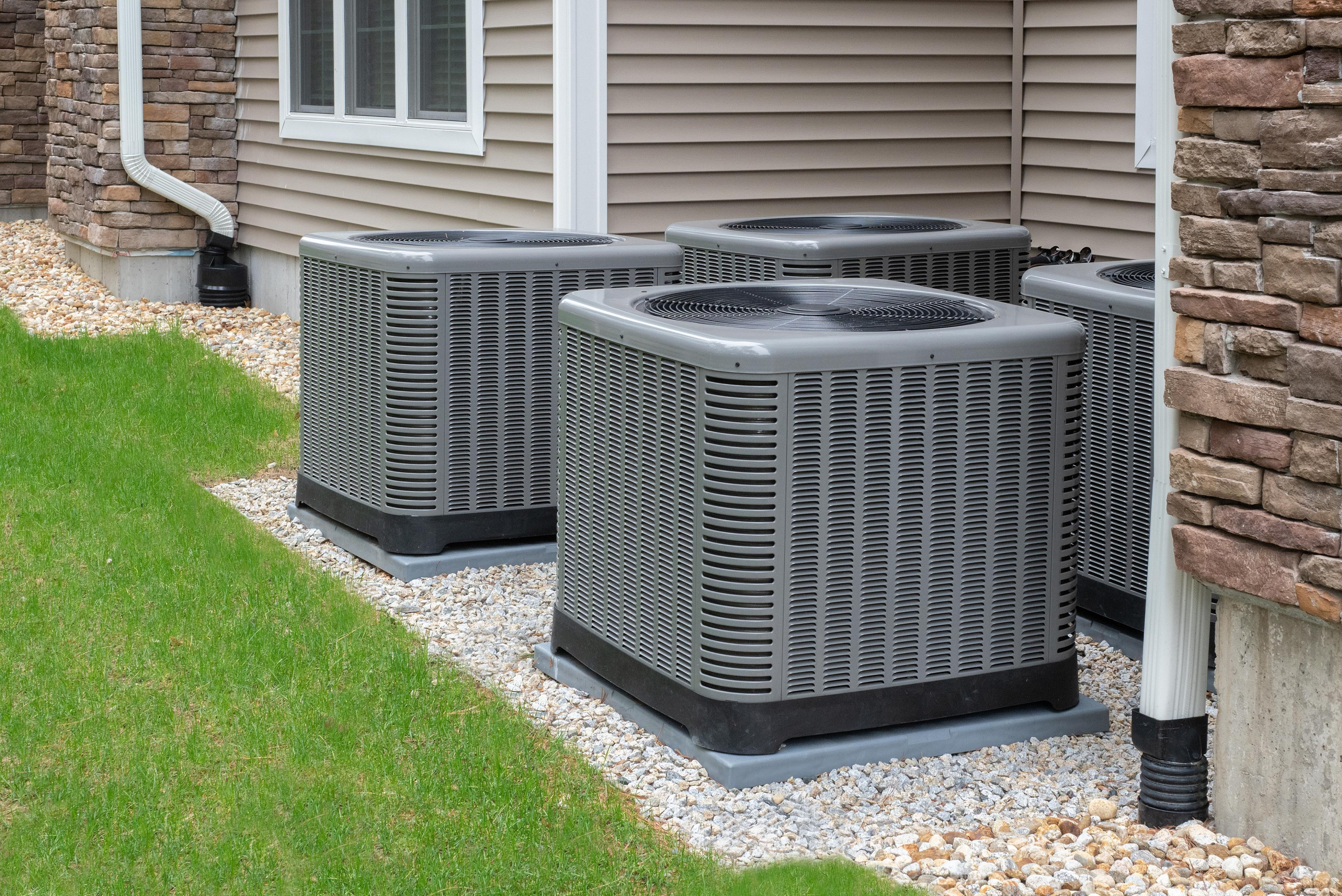 Residential HVAC units installed by the home