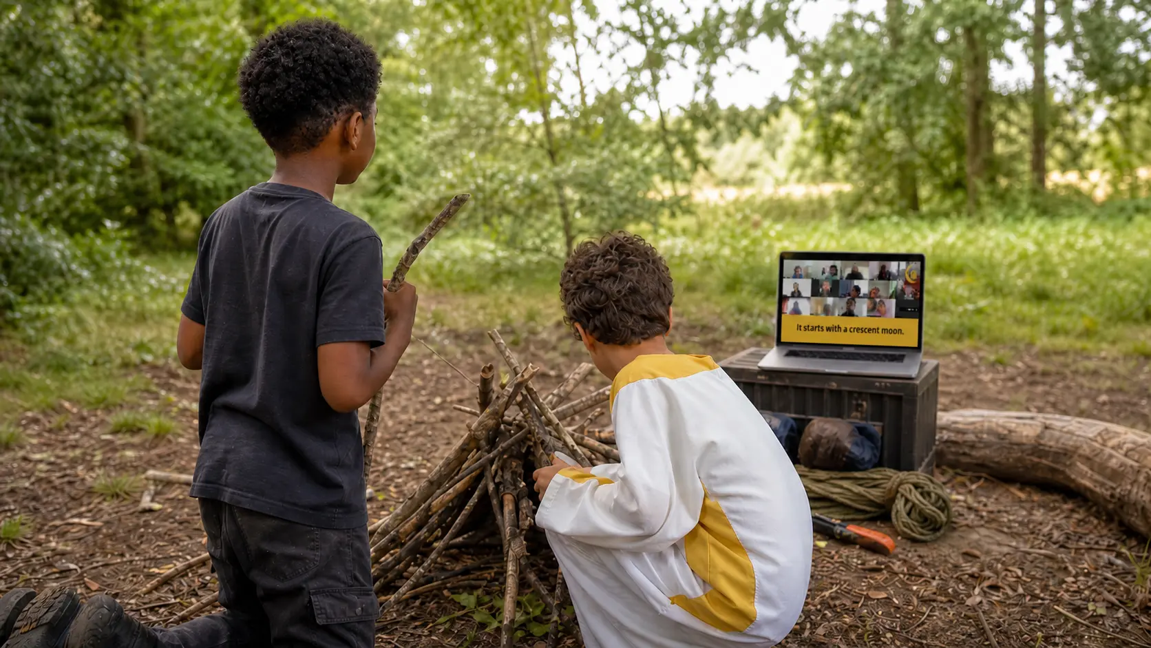 Outdoor enrichment activity in nature