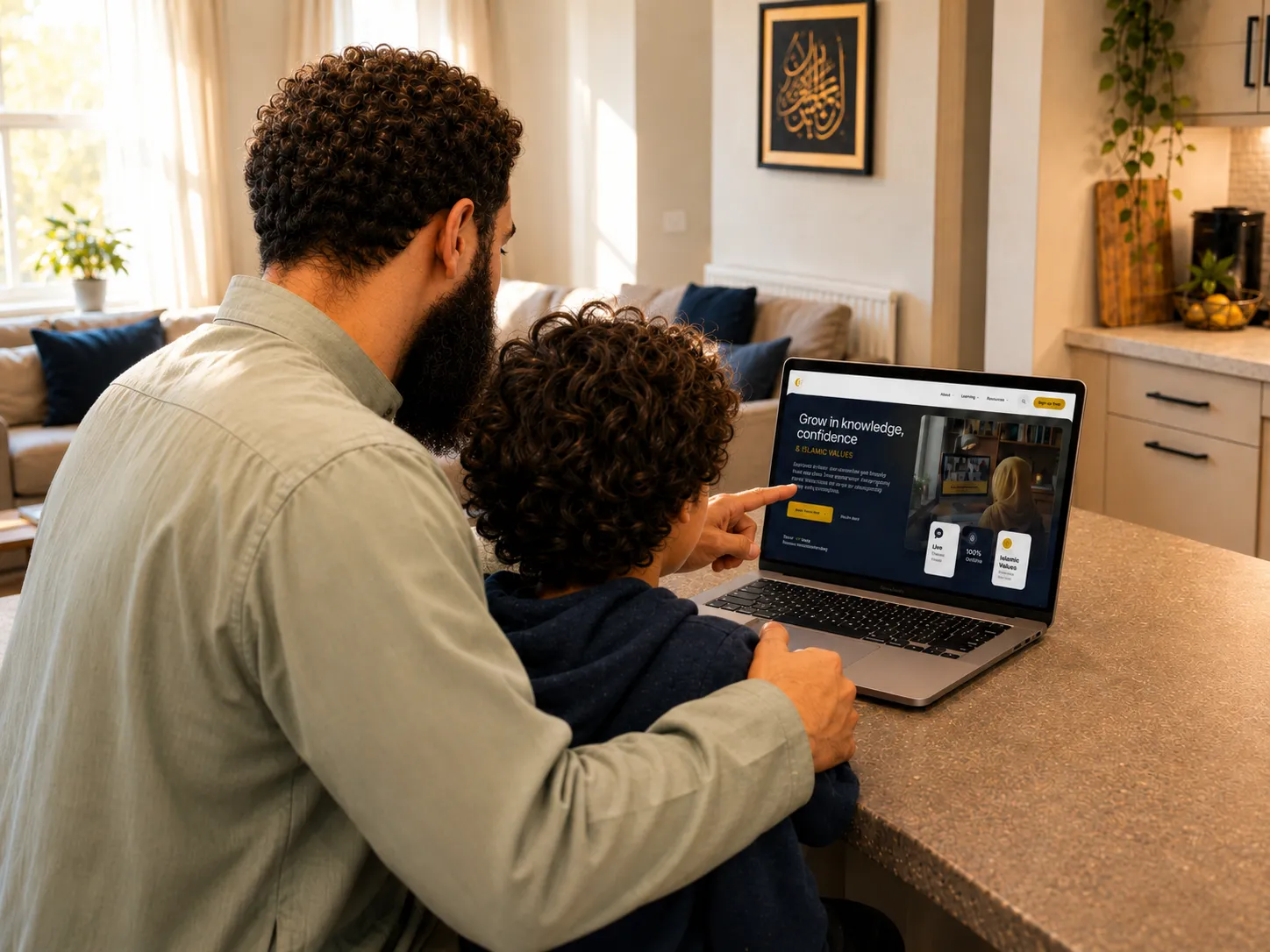 Education without compromise — Muslim child learning at home