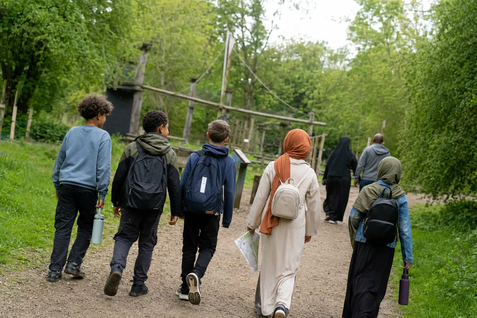 Muslim children taking part in online enrichment clubs — gardening, coding, reading and art