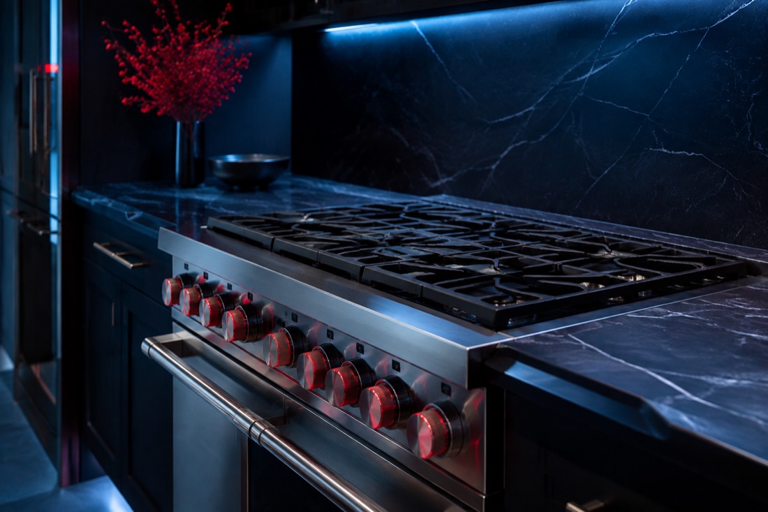 Premium stove and range in an upscale kitchen