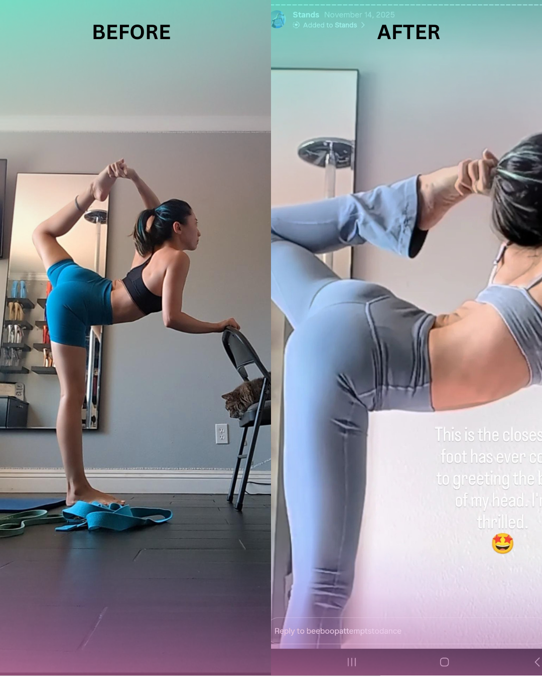 Christen Sterba — before and after