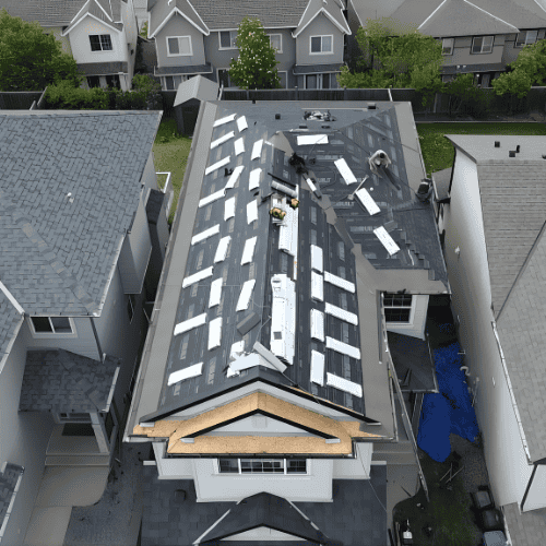 Residential shingle roofing installation in Calgary