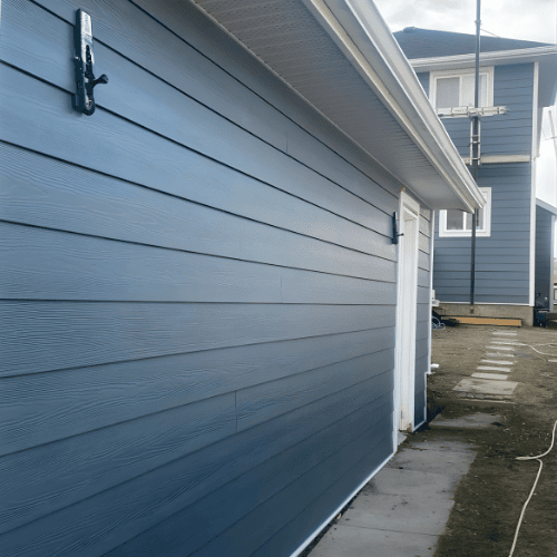 Siding installation on a Calgary residential home