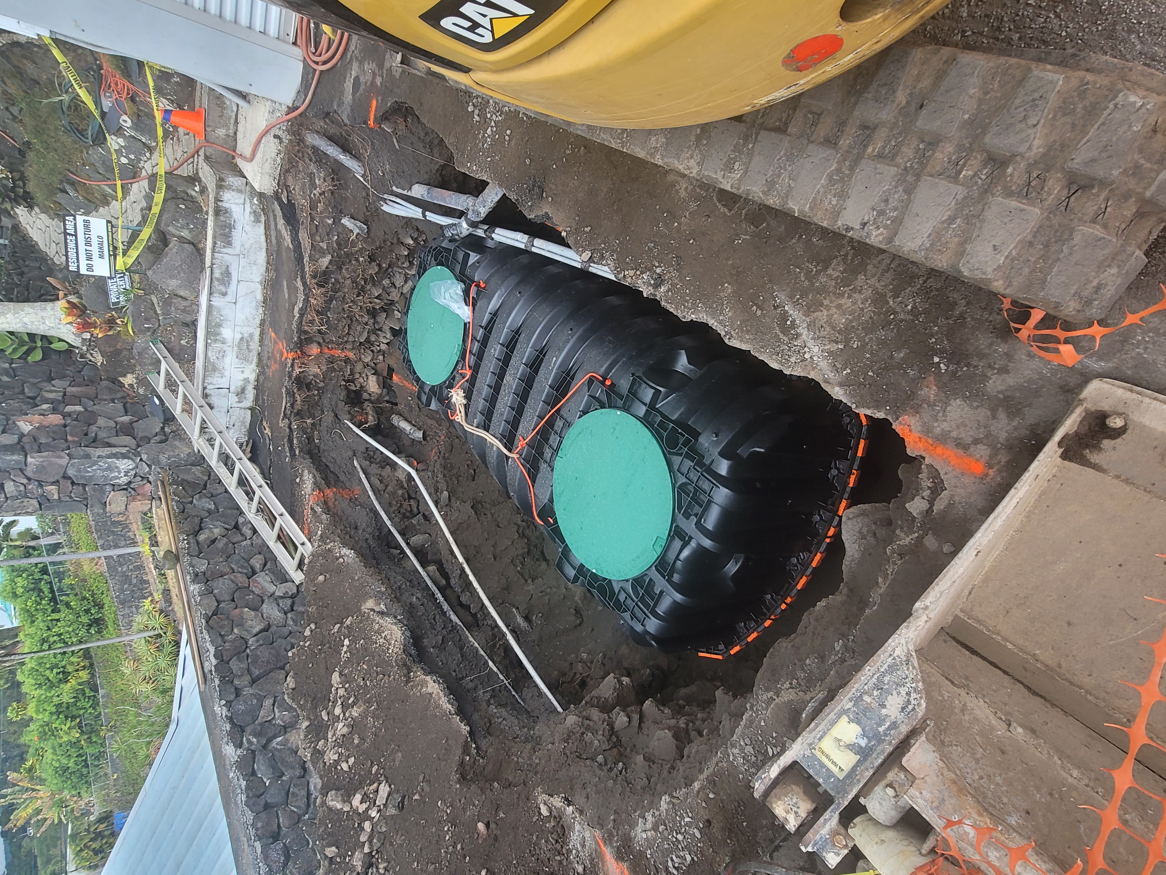 Residential septic system installation