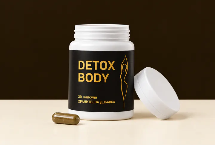 Отворен буркан DetoxBody с една капсула