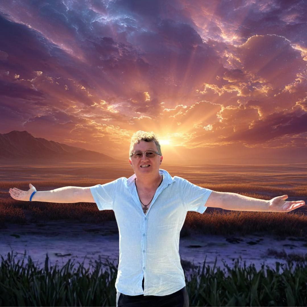 Adrian Huniade cu brațele larg deschise la apus