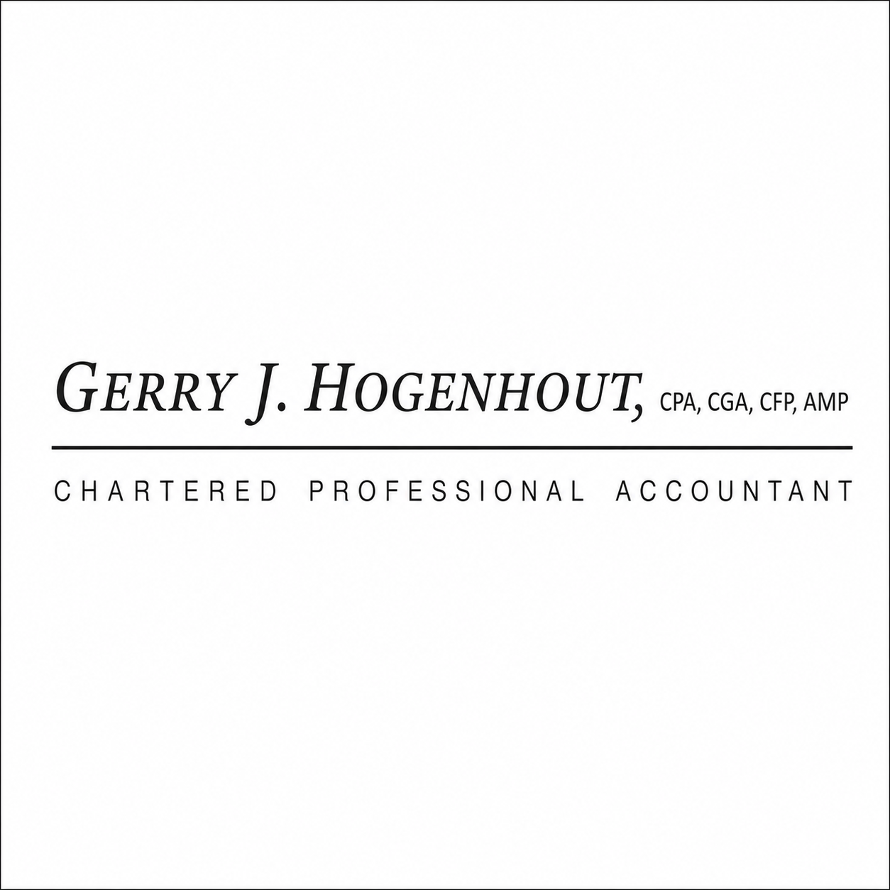 Gerry J. Hogenhout Chartered Professional Accountant