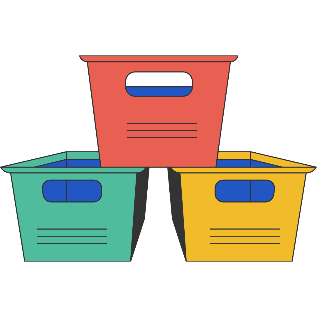 Storage boxes icon
