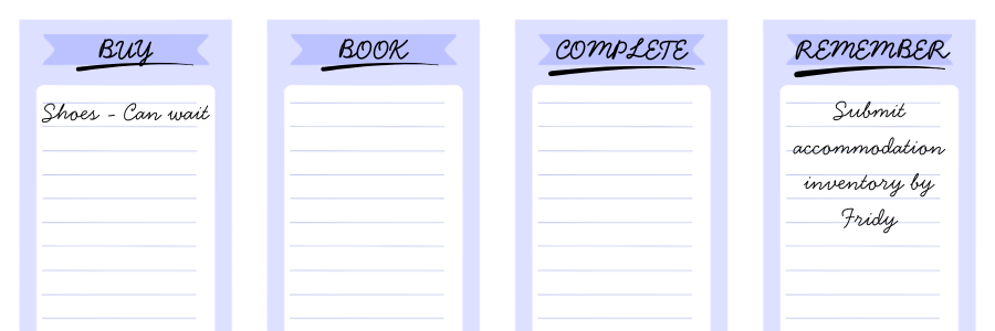 4 lists