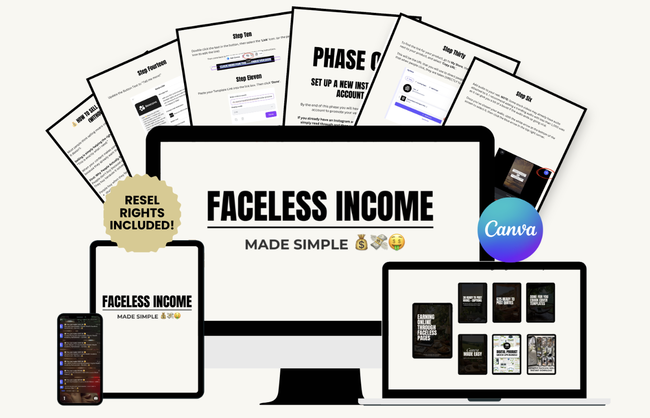 Faceless creator working online