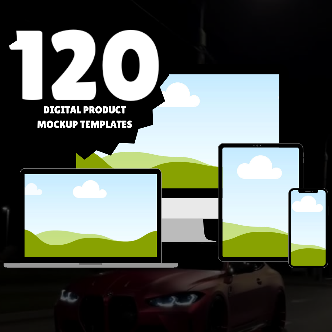 120+ Digital Product Mockups