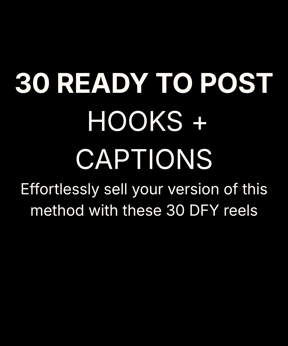 30 Ready-To-Post Hooks + Captions