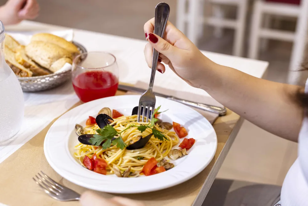 Un piatto di pasta ai frutti di mare