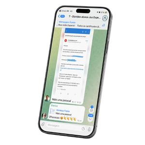 Grupo de suporte dos alunos no celular