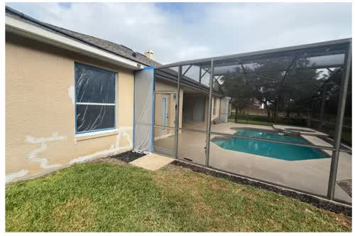 Before: lanai under repair