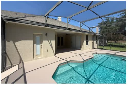 After: finished pool lanai