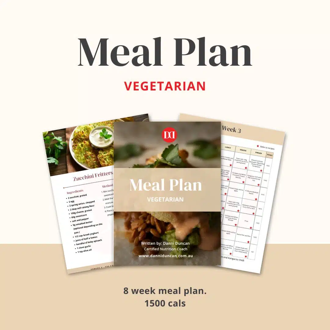 *Vegetarian* 8 Week Meal Plan (1500 kcal)