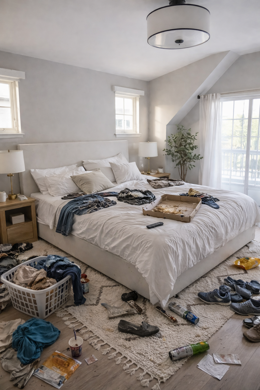 Primary suite before cleaning