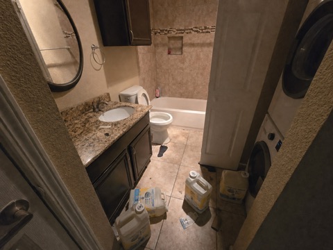 Bathroom before cleaning