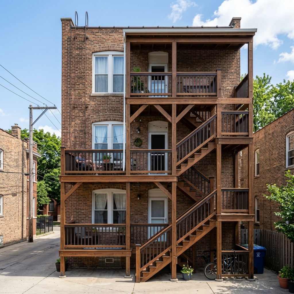 Chicago New Multi-Level Porch Construction