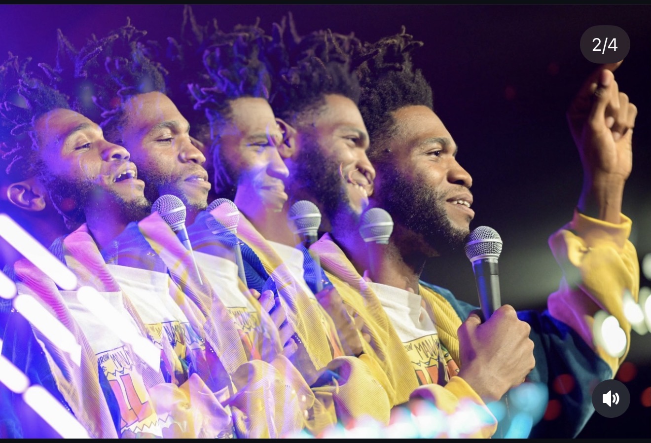 Steven onstage in a multiple-exposure photo