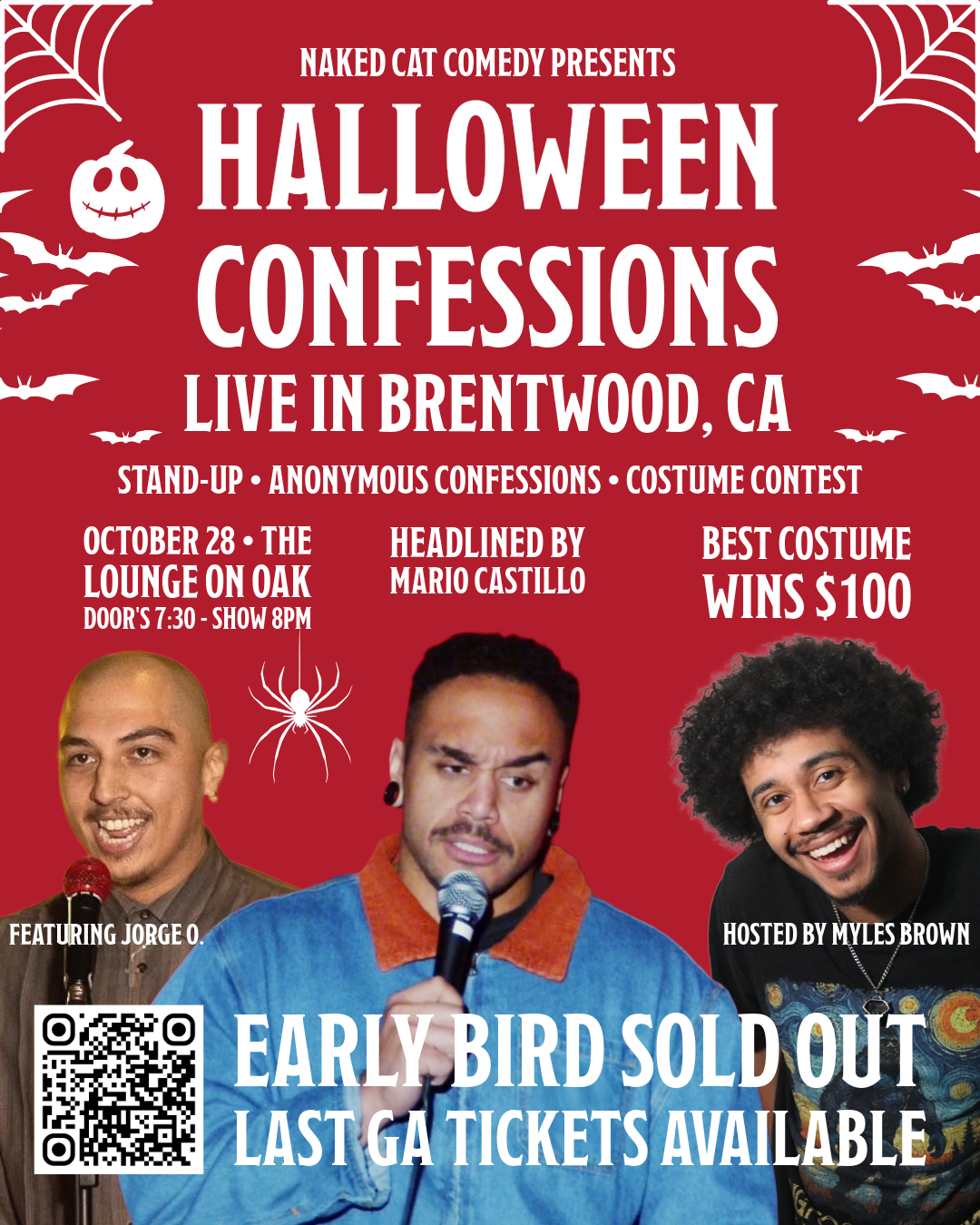 Mario Castillo’s Halloween Confessions flyer, October 28 at The Lounge on Oak
