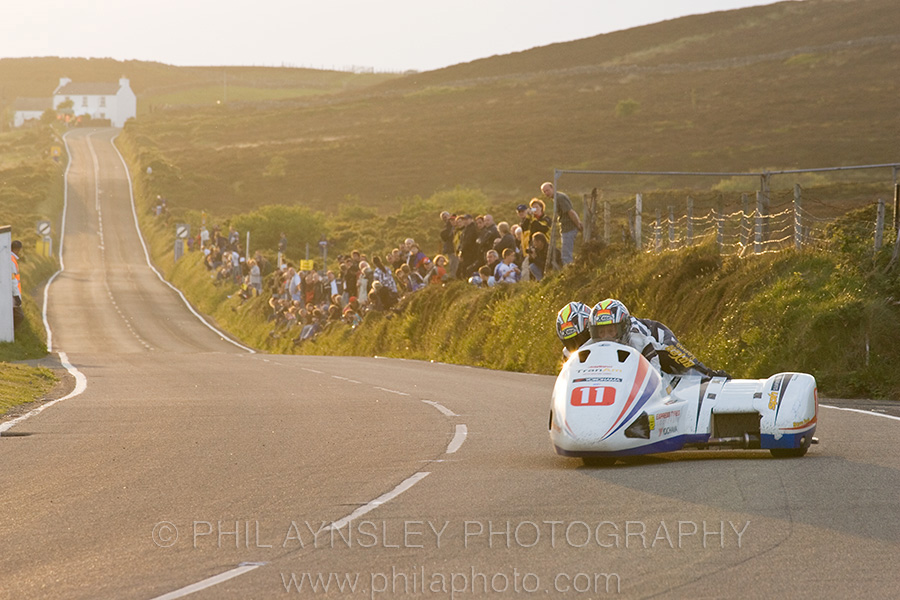 Looking up to Kate's Cottage from Creg-ny-Baa. Gary Horsepole/Mark Cox - LCR Honda.