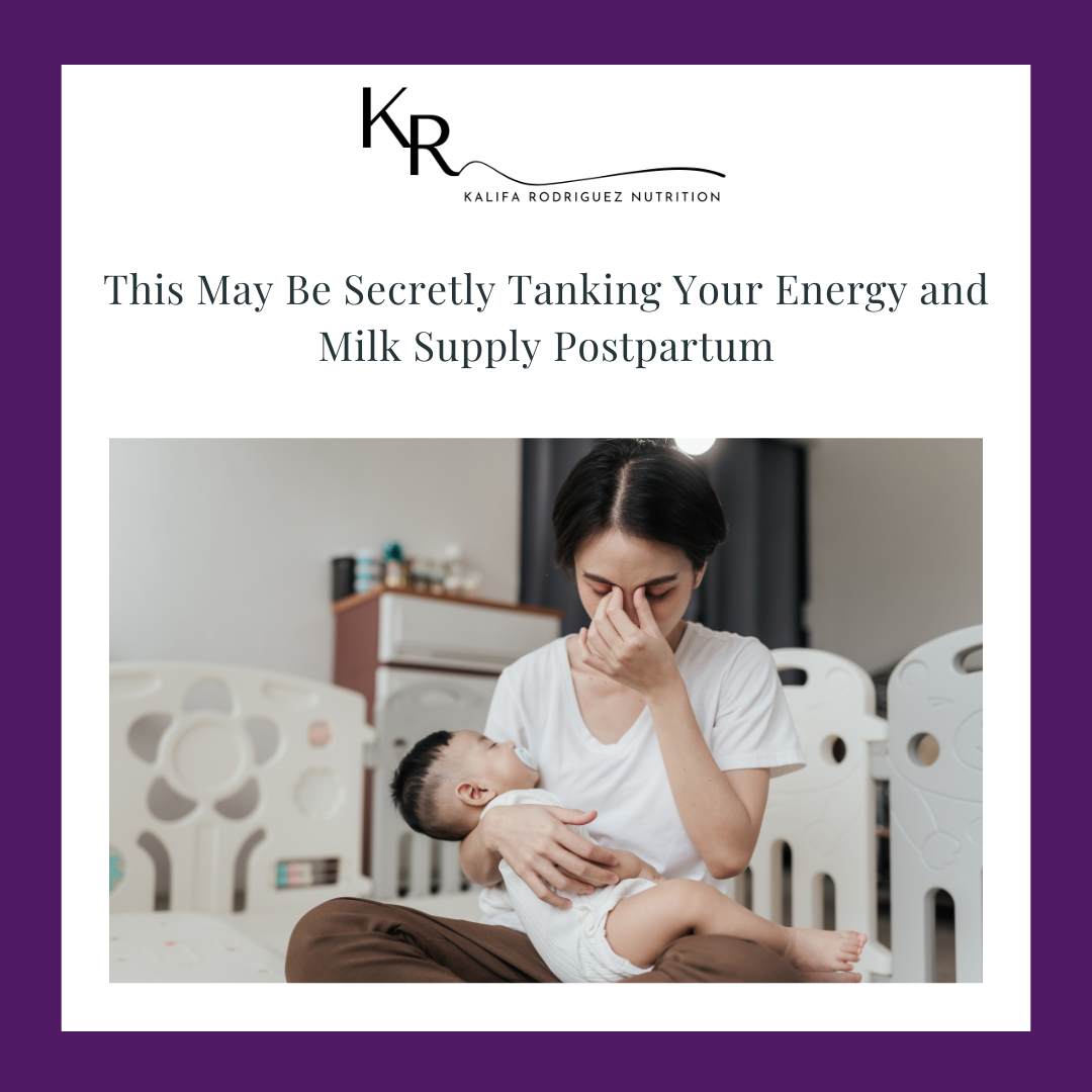 This May Be Secretly Tanking Your Energy and Milk Supply Postpartum This May Be Secretly Tanking Your Energy and Milk Supply Postpartum