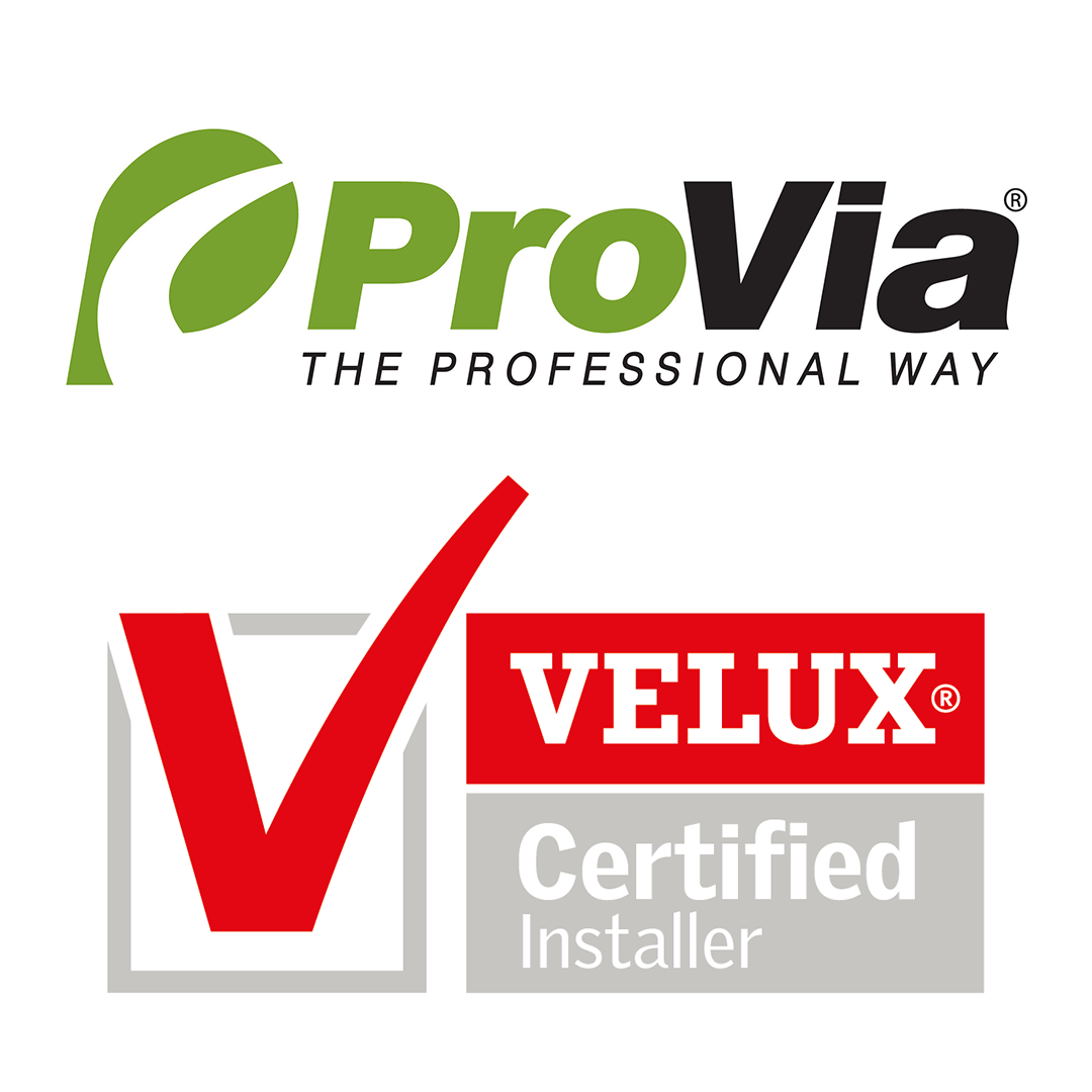 ProVia and Velux Certified Installer logos