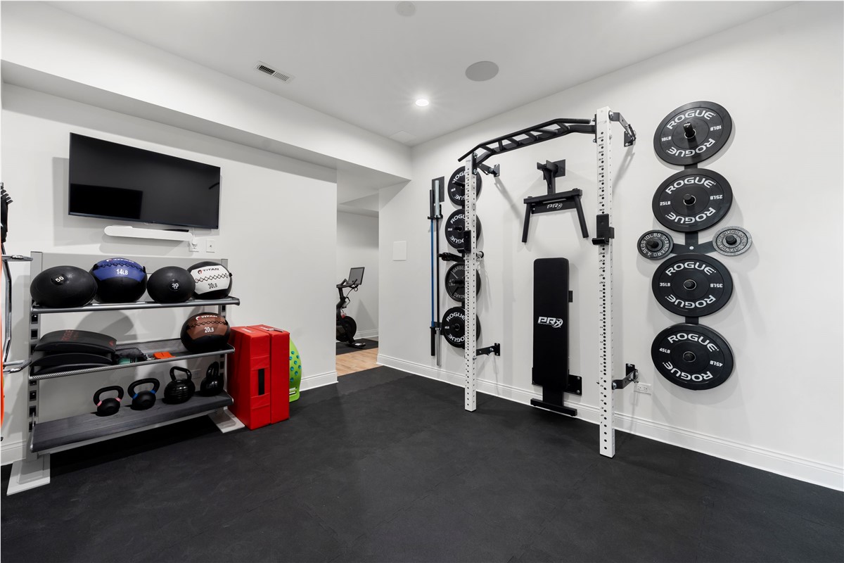 Home gym and wellness basement remodel in Freehold, NJ
