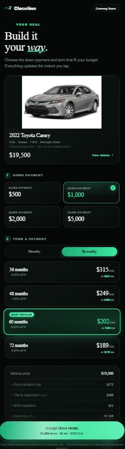 Closeline DMS dashboard
