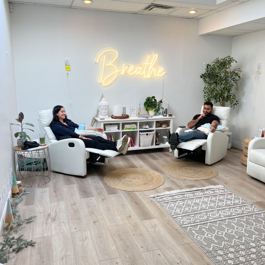 The Higher Health IV lounge — patients relaxing during treatment