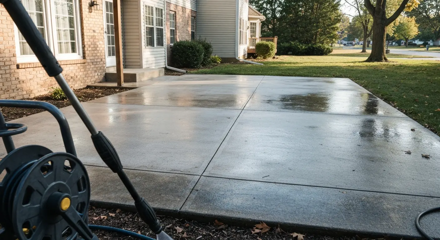 Deck and patio pressure washing