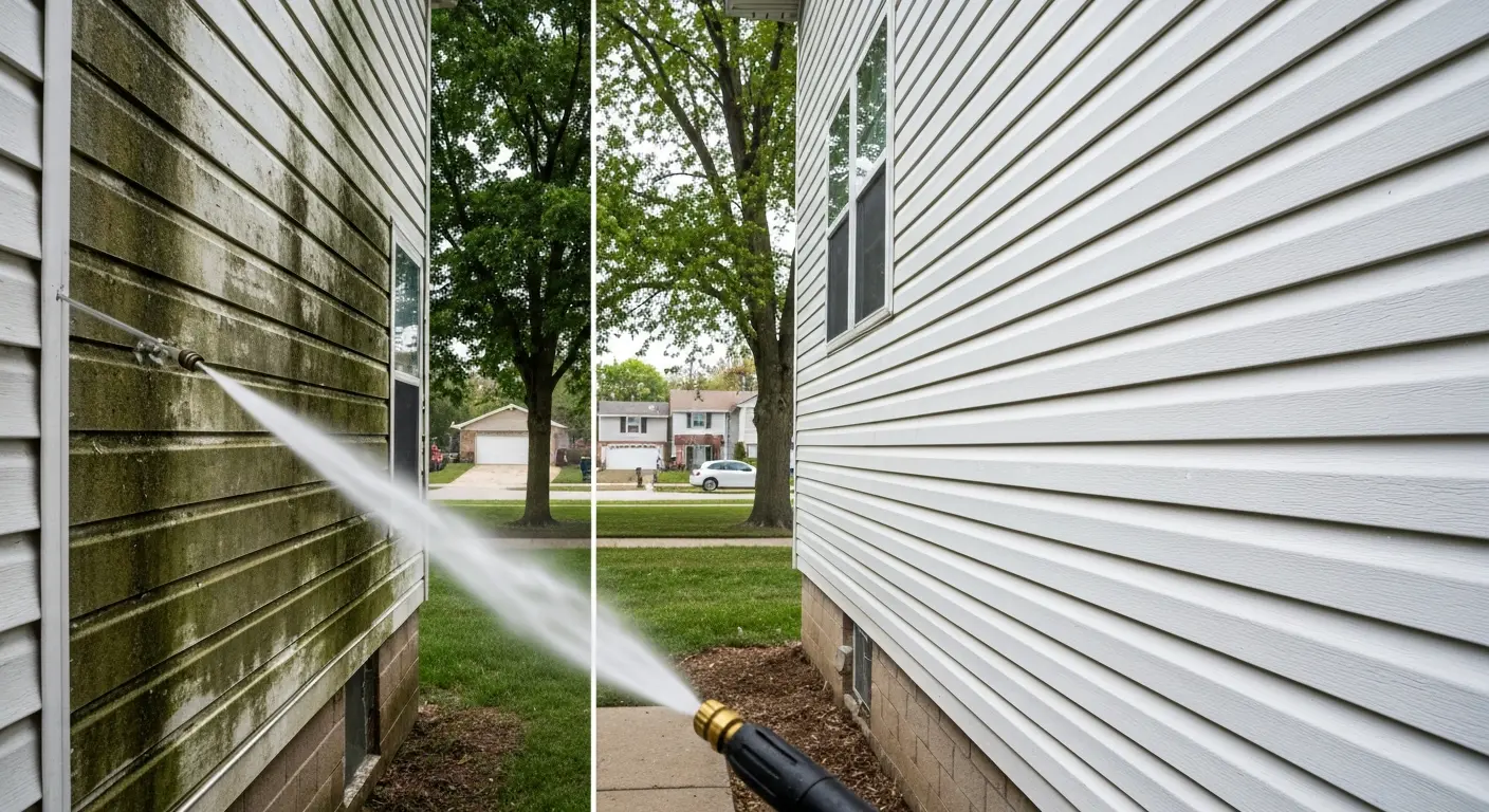 House pressure washing