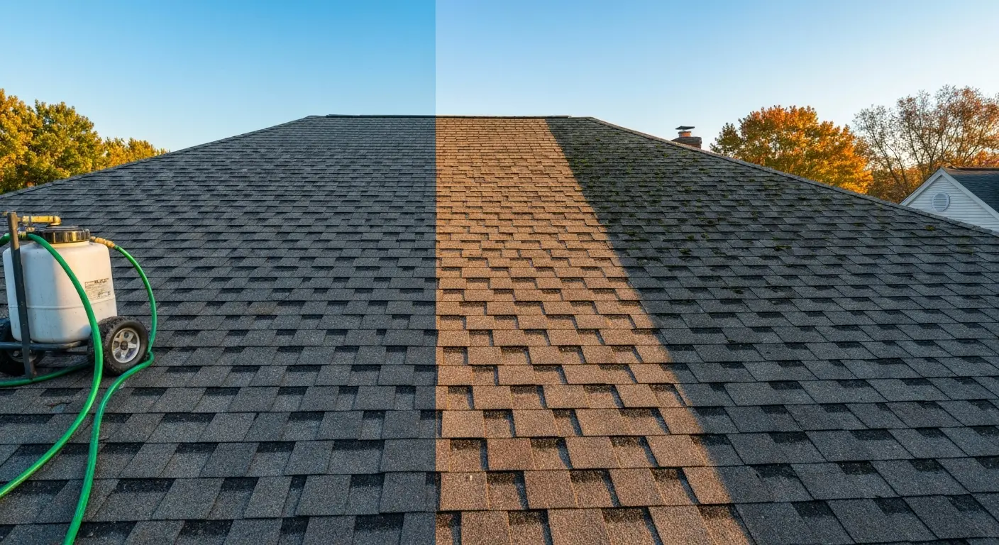 Roof washing service