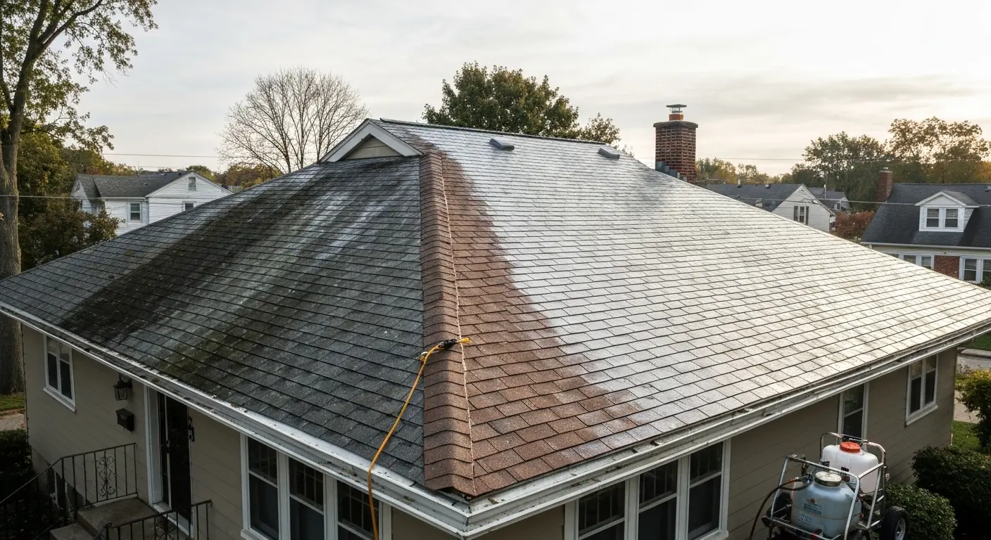 Roof cleaning service