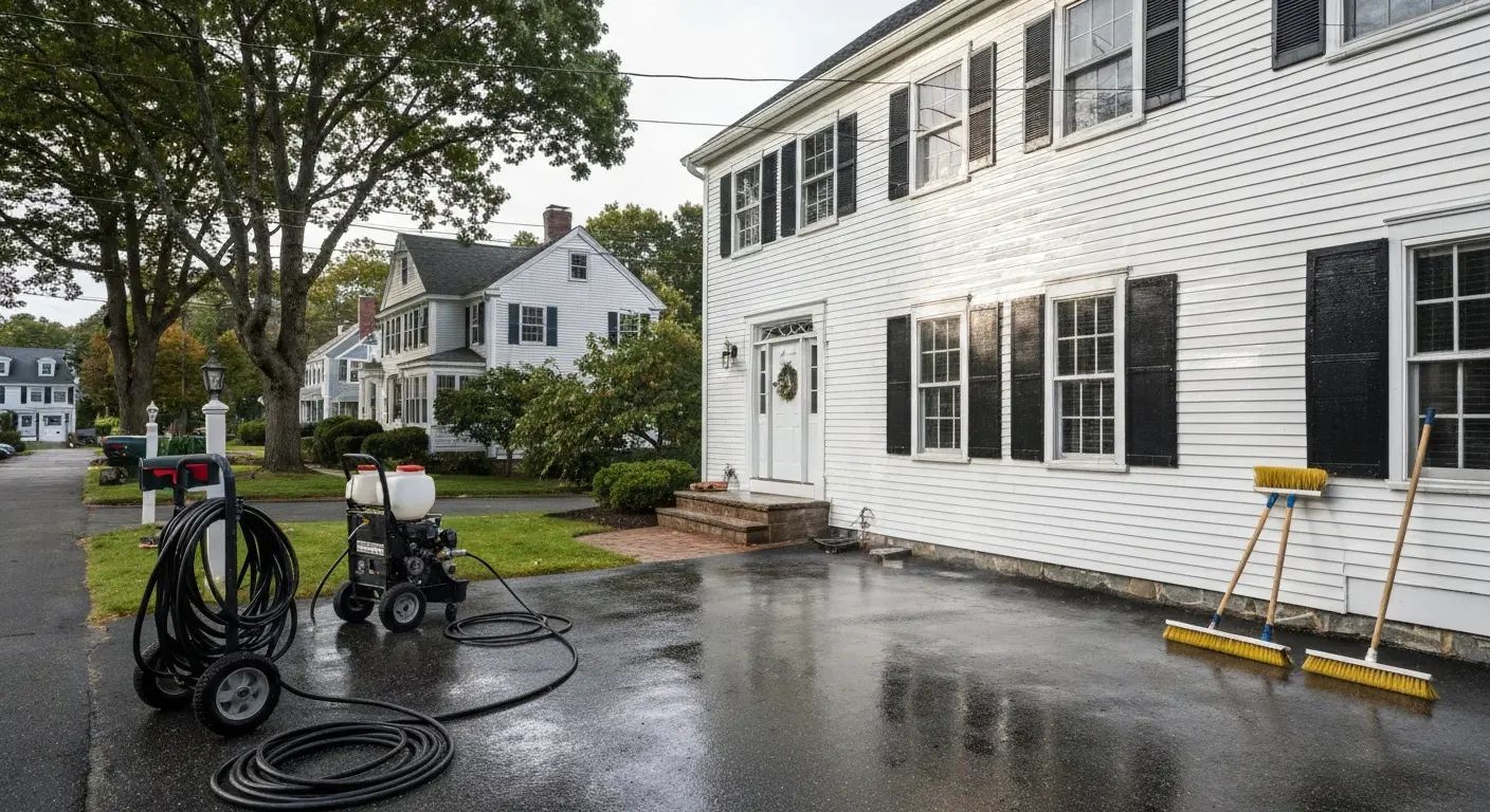 Suburban homes with modern exteriors