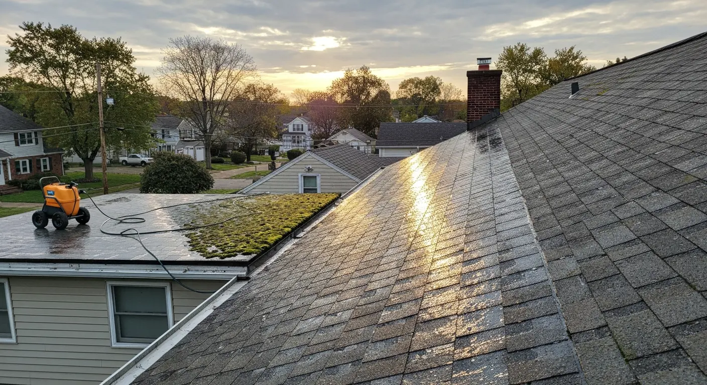 Roof cleaning service